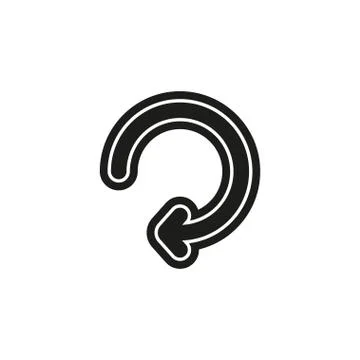 Simple Arrow Refresh Vector Icon 스톡 일러스트
