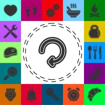 Simple Arrow Refresh Vector Icon Stock Illustration