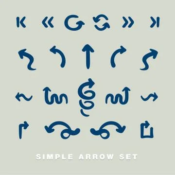 Simple arrow set Stock Illustration