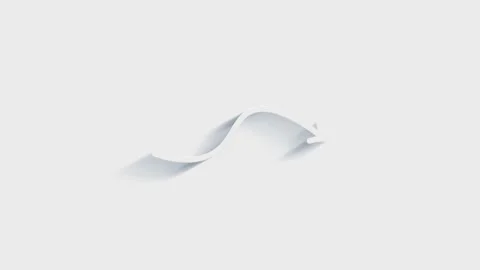Simple arrows icon. White icon with shadow on transparent background. Stock Footage 151518760