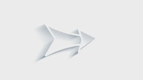Simple arrows icon. White icon with shadow on transparent background. Vidéo 151525929