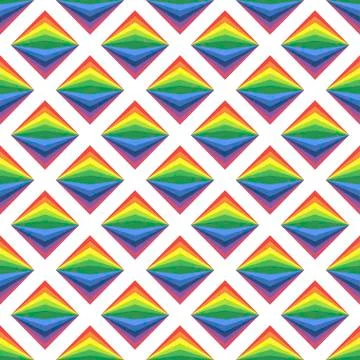 Simple art background with bright rainbow rombs Stock Illustration