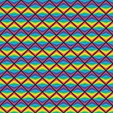 Simple art background with bright rainbow rombs Stock Illustration