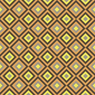 Simple art brown seamless background with rombs Illustrazione stock