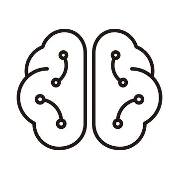 Simple Artificial intelligence brain concept icon Stock-Illustration