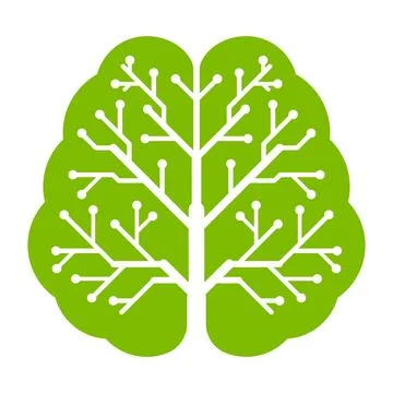 Simple Artificial intelligence brain concept icon Stock Illustration