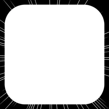 Simple artistic flyer background with rounded rectangle over bursting lines.  Stock Illustration