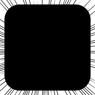 Simple artistic flyer background with rounded rectangle over bursting lines.  Stock Illustration