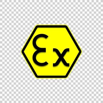 Simple ATEX directive regulation sign Stock-Illustration