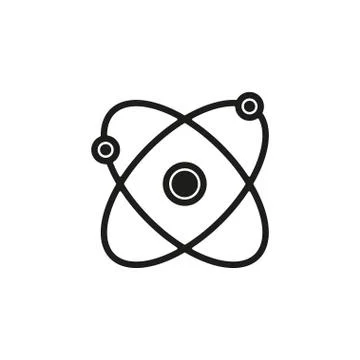 Simple Atom Vector Icon Stock Illustration