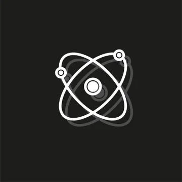 Simple Atom Vector Icon Stock Illustration