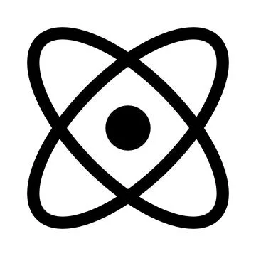 Simple atomic icon. Element. Vector. Stock Illustration