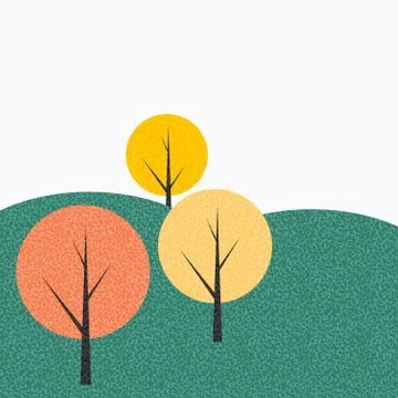 Simple Autumn Tree Background Vector Illustration 스톡 일러스트