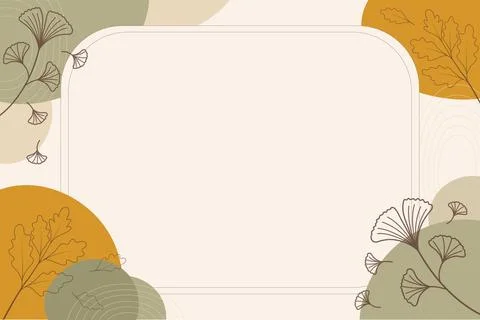 Simple autumn vector background. Elegant minimalist fall frame banner Stock-Illustration