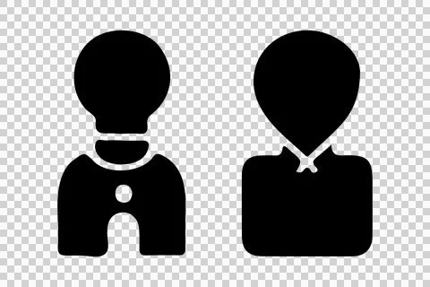 Simple avatar silhouette vector art 스톡 일러스트