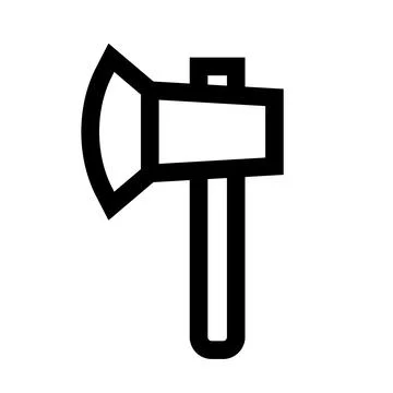 Simple axe icon. Weapon. Vector. Stock Illustration