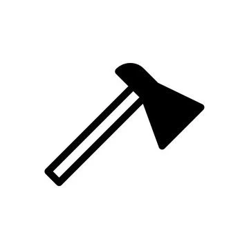 Simple Axe Silhouette Against a Plain Background Stock-Illustration