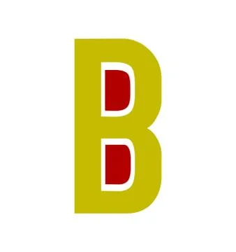 Simple b logo Illustrazione stock