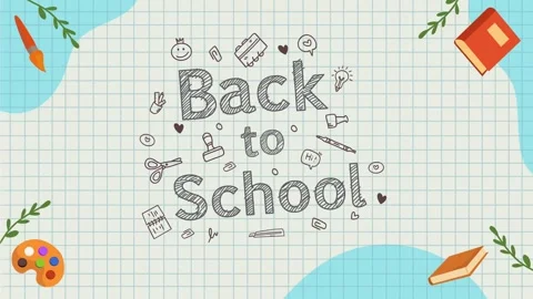 Simple Back To School Animation Template Stock Footage 312129829