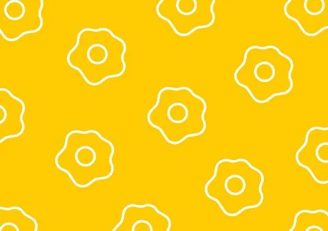 Simple background with cow's eye egg outline design Stock Illustration