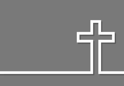 Simple background with Cross icon. Vector illustration Illustrazione stock