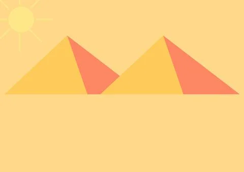 Simple background with desert theme Stock Illustration