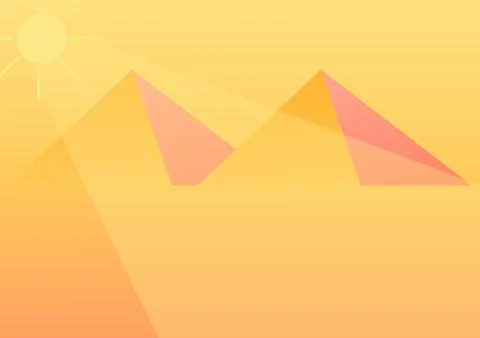 Simple background with desert theme Stock Illustration