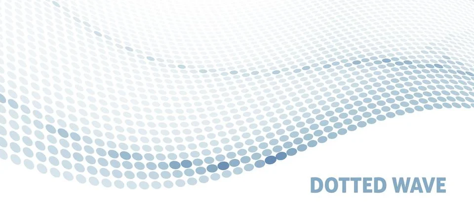 Simple background with dotted wave. Vector graphics Stock Illustration
