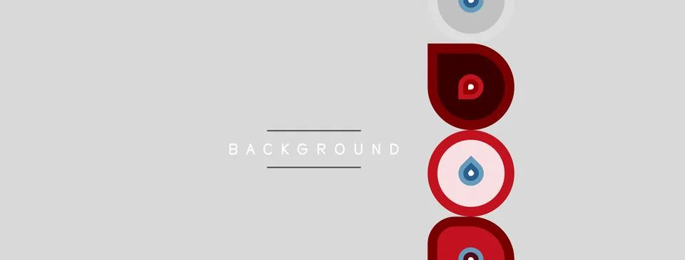 Simple background with geometric shapes. Red, blue, gray elements create mode Stock Illustration