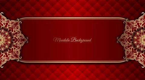 Simple background with gold ornament border Stock Illustration