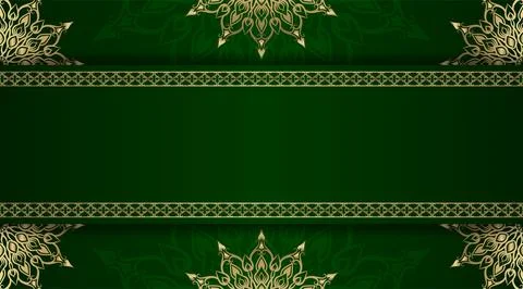 Simple background with gold ornament border Stock Illustration