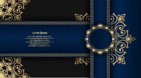Simple background with gold ornament border Stock Illustration