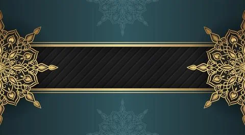 Simple background with gold ornament border Stock Illustration