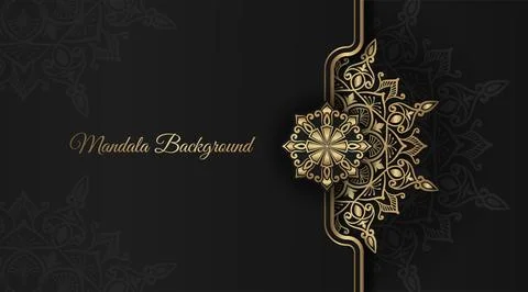 Simple background with gold ornament border Stock Illustration