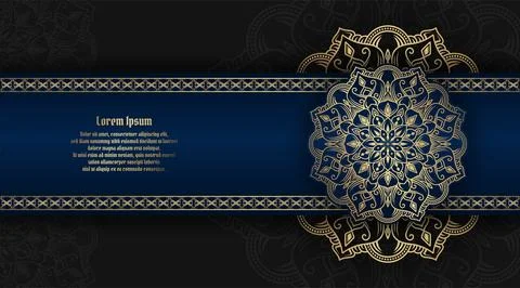 Simple background with gold ornament border Illustrazione stock