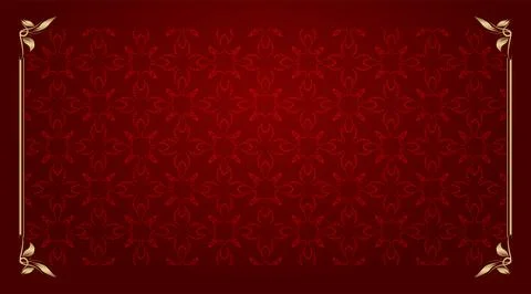 Simple background with gold ornament frame Stock Illustration