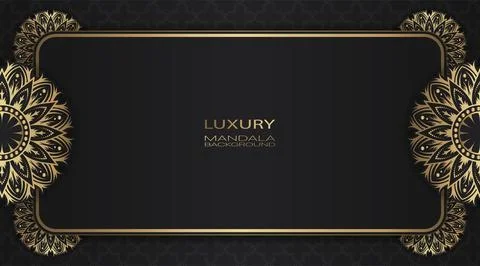 Simple background with gold ornament frame Illustrazione stock