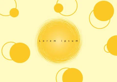 Simple background with golden circle patterns Stock Illustration