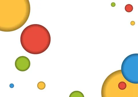 Simple background with large copyspace and colorful circles Stock Illustration
