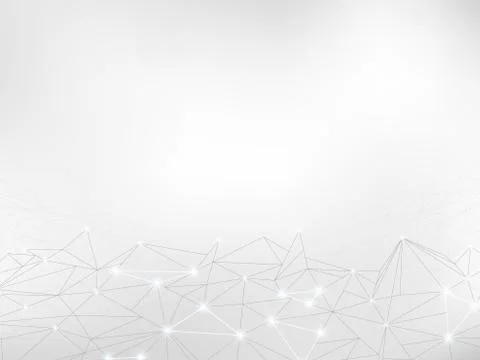 Simple background with polygon mesh, light points. Stock Illustration