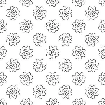 Simple Bacteria vector concept line seamless pattern Illustrazione stock