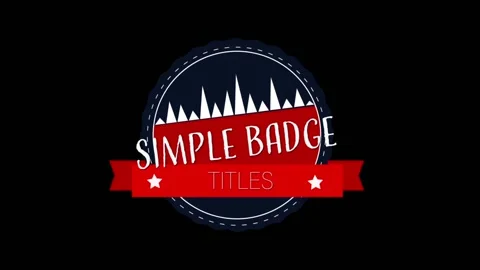 Simple Badge Titles Stock After Effects