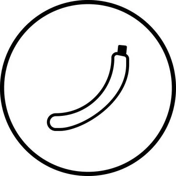 Simple banana fruit vector icon design isolated on white background illustr.. Stock Illustration
