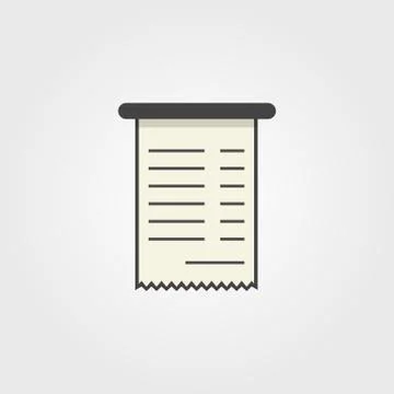 Simple bank check icon Stock Illustration