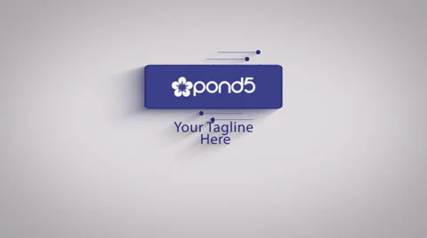 Simple  Banner Logo Shadow Sting Stock After Effects