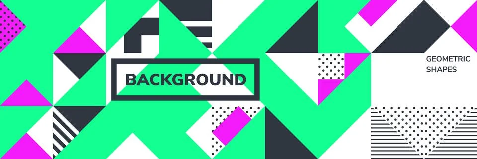 Simple Banner square modules Stock Illustration