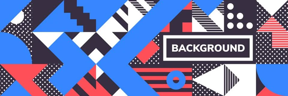 Simple Banner square modules Stock Illustration