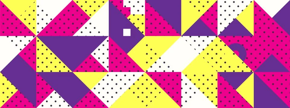 Simple Banner square modules Stock Illustration