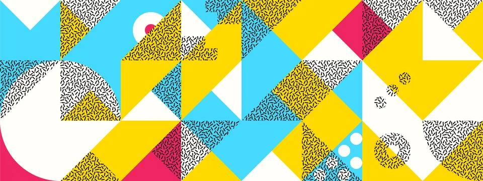 Simple Banner square modules Stock Illustration