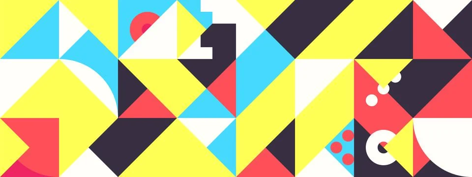 Simple Banner square modules Stock Illustration